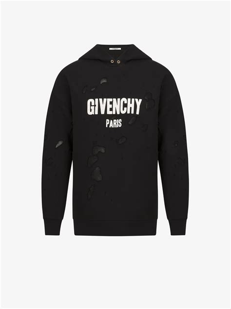 fake givenchy paris sweatshirt|givenchy men's destroyed hoodie.